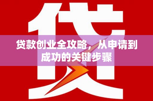 汝州贷款创业全攻略，从申请到成功的关键步骤