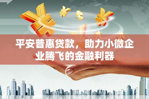 汝州平安普惠贷款，助力小微企业腾飞的金融利器