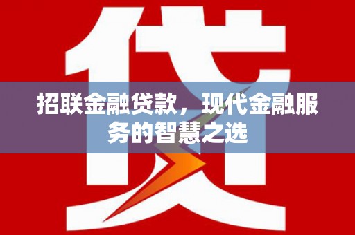 汝州招联金融贷款，现代金融服务的智慧之选