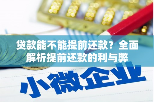 汝州贷款能不能提前还款？全面解析提前还款的利与弊