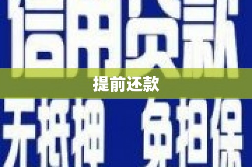 汝州提前还款