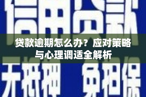汝州贷款逾期怎么办？应对策略与心理调适全解析