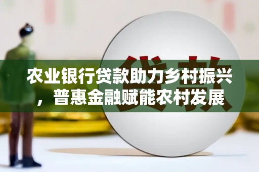 汝州农业银行贷款助力乡村振兴，普惠金融赋能农村发展